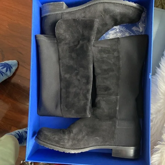 Stuart Weitzman 5050 Over the Knee Boot Black Suede sz 10 - Picture 9 of 9
